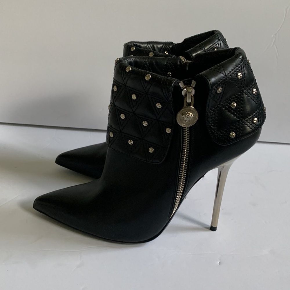 Versace Stud High Heel Ankle Boot